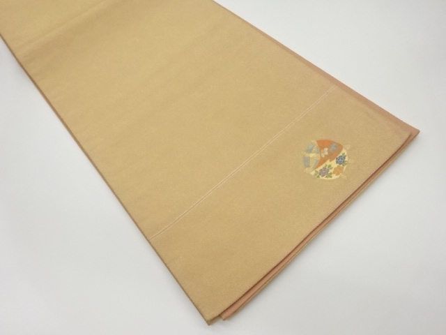 JAPANESE KIMONO / VINTAGE  FUKURO OBI / WOVEN SPOOL & PEONY